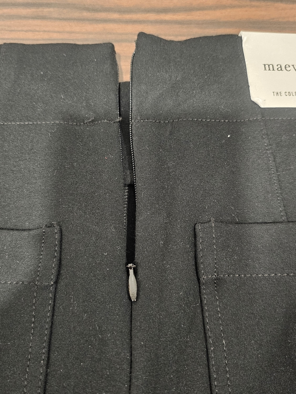 Maeve Colette Black Wide Leg Bow Pants Size 24 NWT Anthropologie Elegant Minimal - Picture 12 of 16